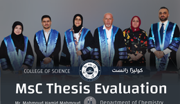 MSc Thesis Evaluation - Chemistry Department - Mr. Mahmoud Hamid