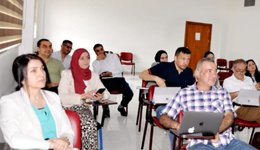 Conducting a workshop in the college of Pharmacy